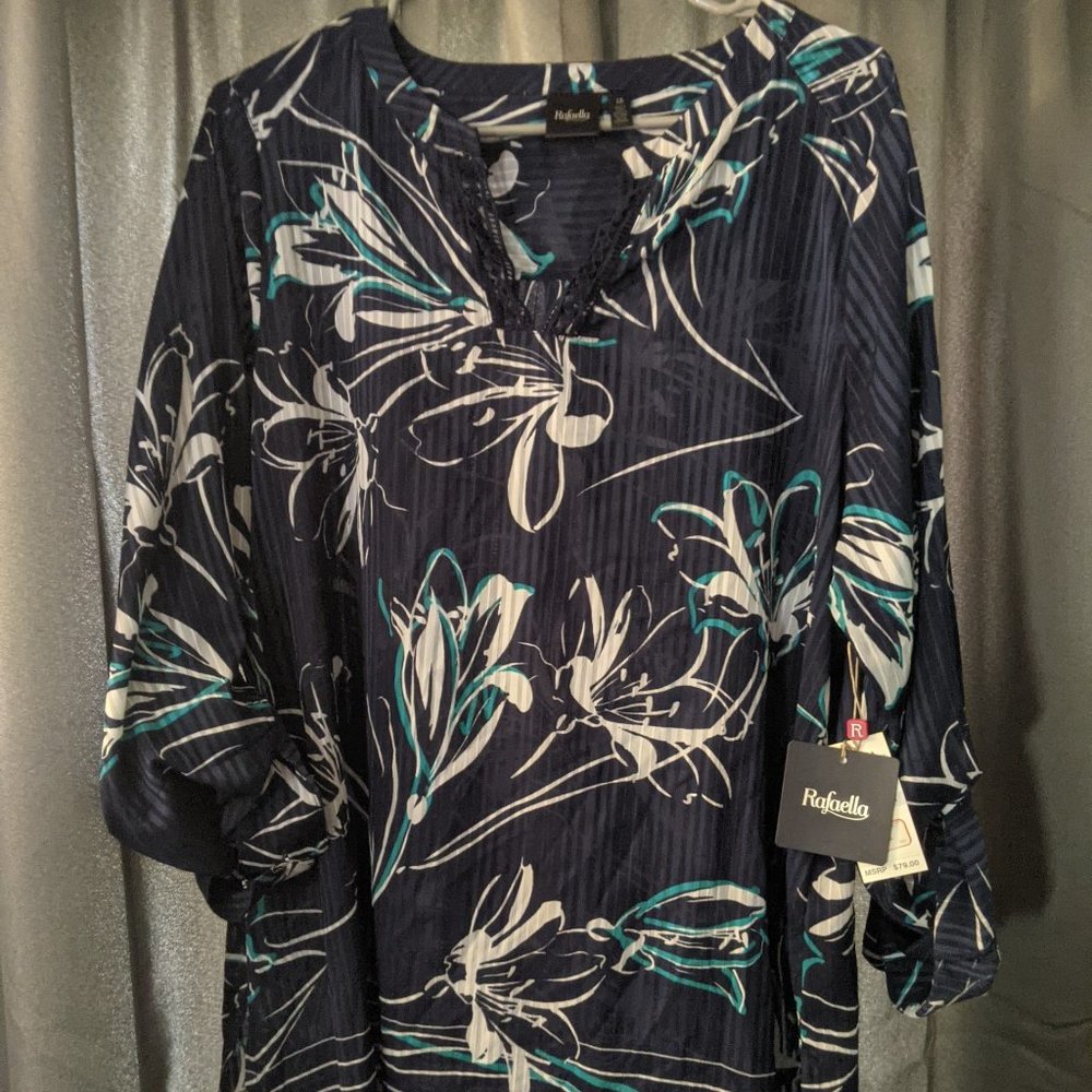 RAFAELLA WOMENS BLOUSE SZ 1X NEW WITH TAG